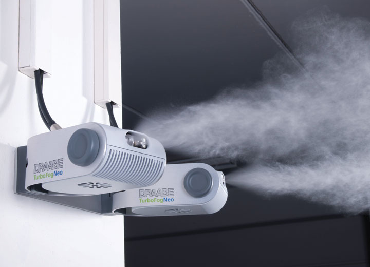 Direct room spray humidifiers