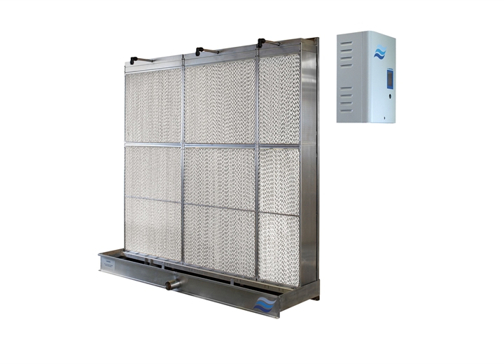 Low energy and control In-duct evaporative humidifier