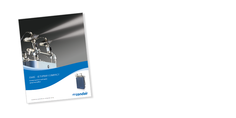 Download the JS60C brochure which gives an indepth look at this compact compressed air and water spray humidifier.