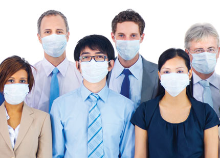 Employees Wearing PPE Masks Employees Wearing PPE Masks