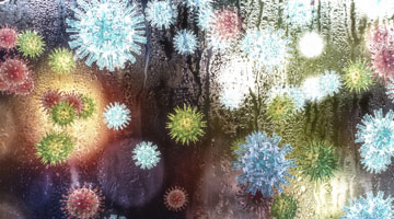 humidity and floating viral particles