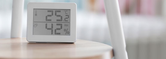 humidistat showing optimal humidity