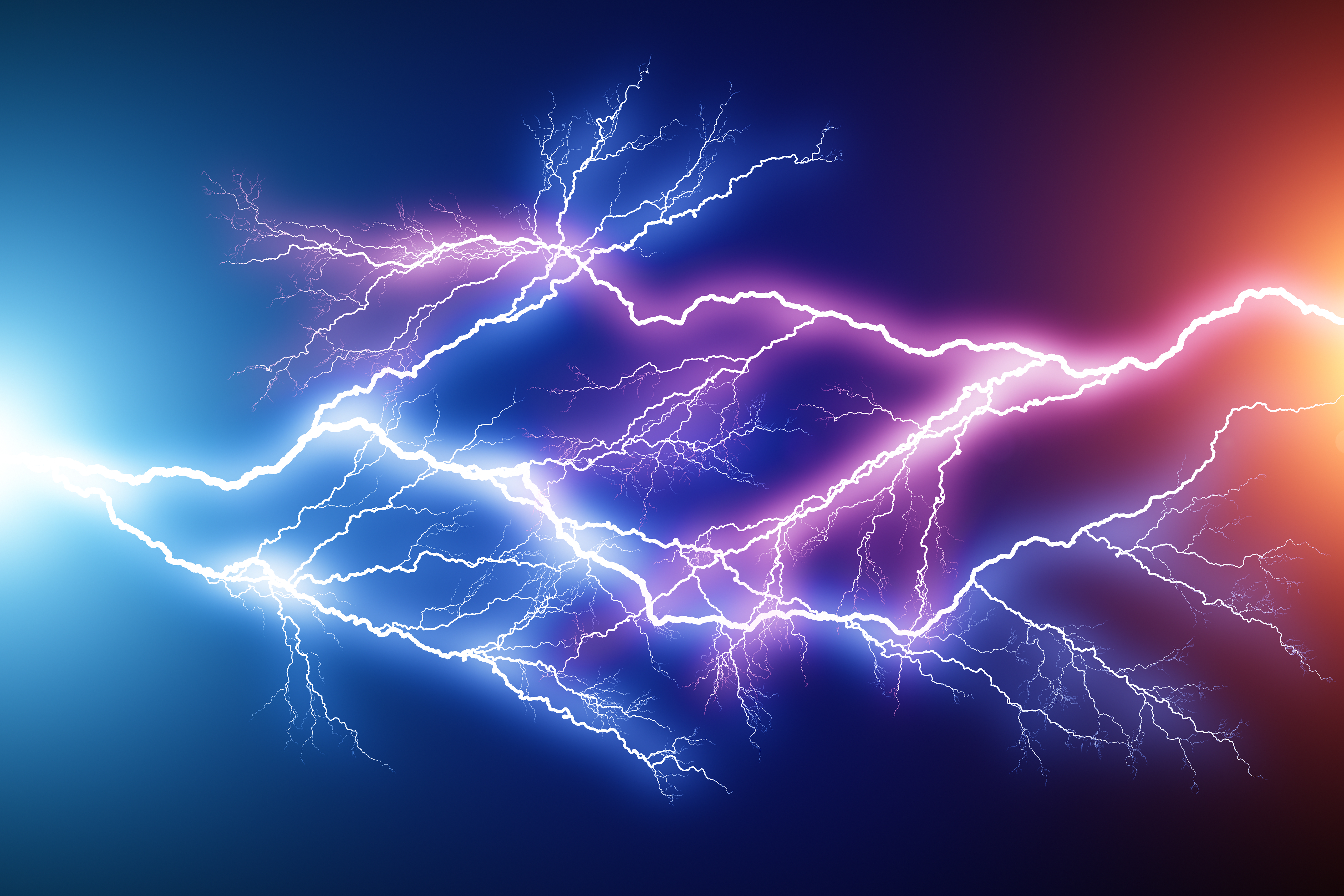 Electrostatic Discharge Red and Blue Currents